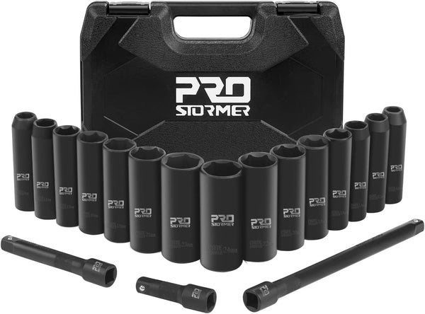 Prostormer 1/2" Drive Impact Socket Set 18pcs Metric