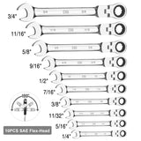 10pcs SAE Flex-Head