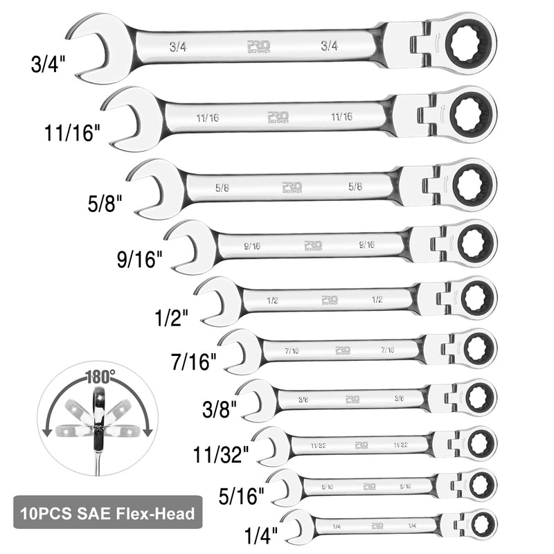 10pcs SAE Flex-Head