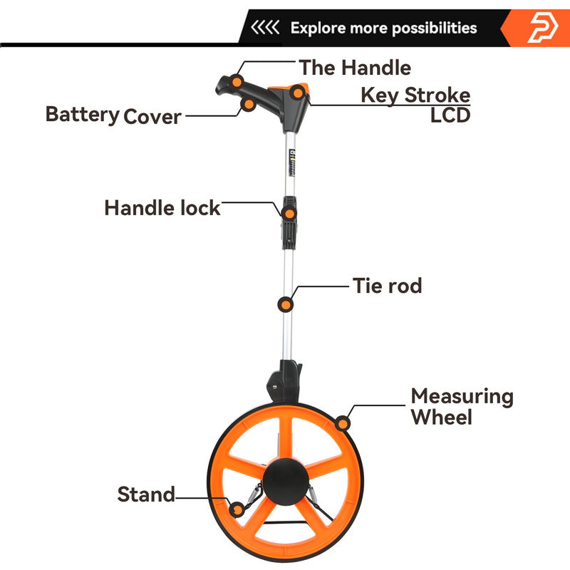 Prostormer 12.5'' Folding Portable Distance Measurement Wheel