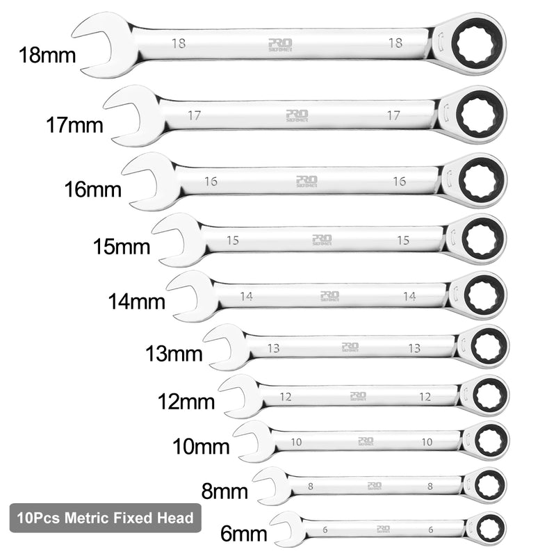 10Pcs Metric Fixed Head