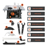 Prostormer Table Saw 10 Inch 15A Multifunctional Saw