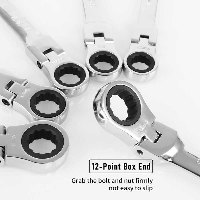 PROSOTRMER 14-Piece Ratcheting Wrench Set , SAE 1/4”-7/8”