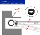 Reversible Ratchet Combination SAE Wrench Set 10pcs