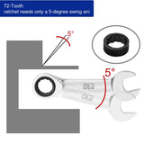 Stubby Ratchet Combination Metric Wrench Set  10pcs